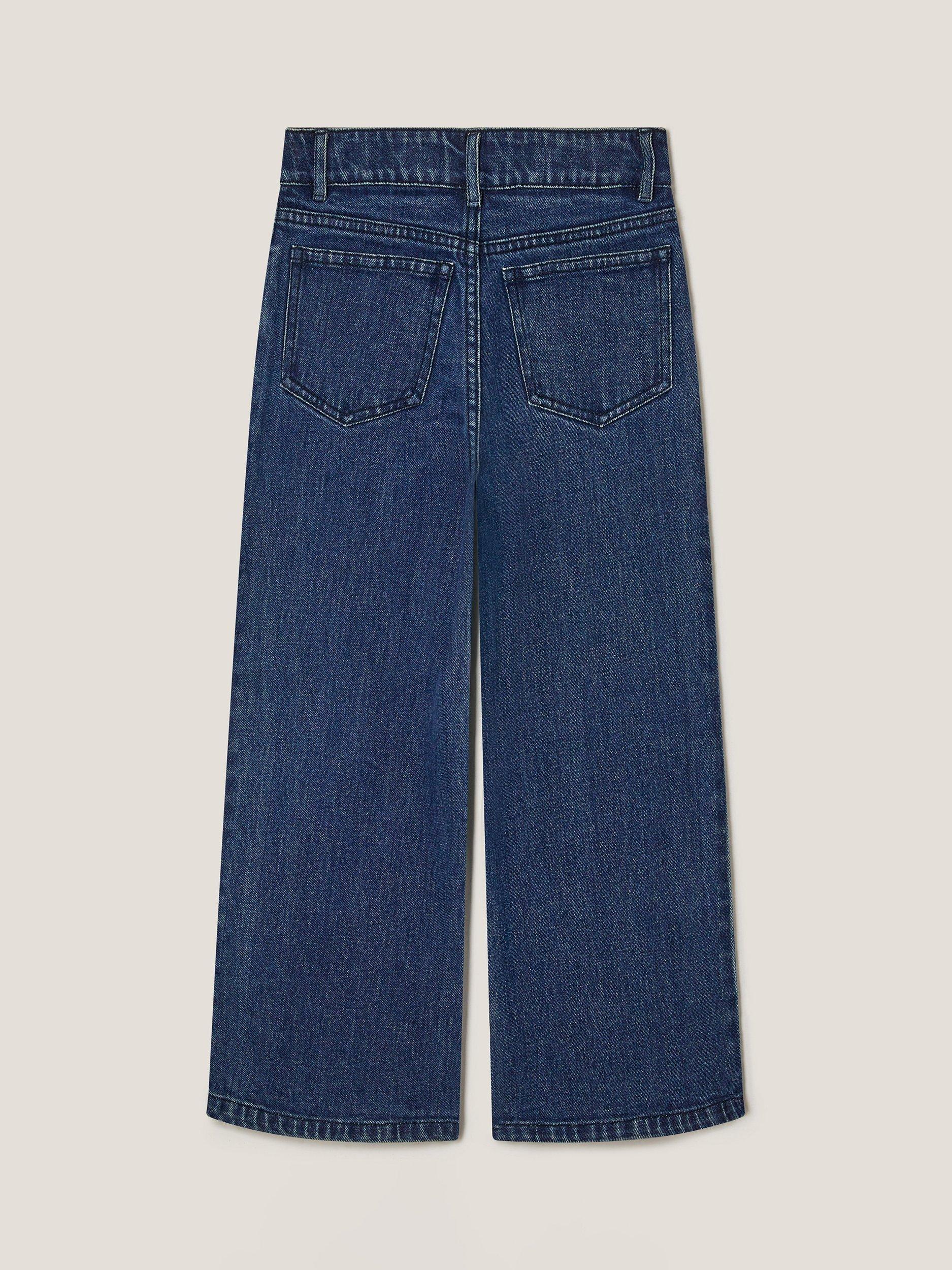 Product image 2 of 3, which shows Monsoon Kids' Denim Sparkly Jeans, Blue, 4 years
