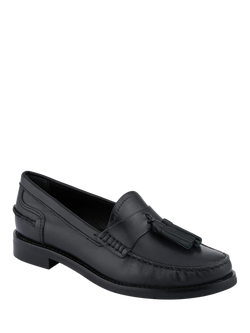 Jones Bootmaker Tiffany Smart Leather Moccasins, Black - view 2, Black