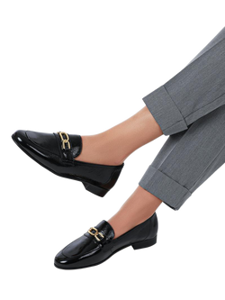 Jones Bootmaker Tamie Smart Leather Loafers - view 2, Black Patent