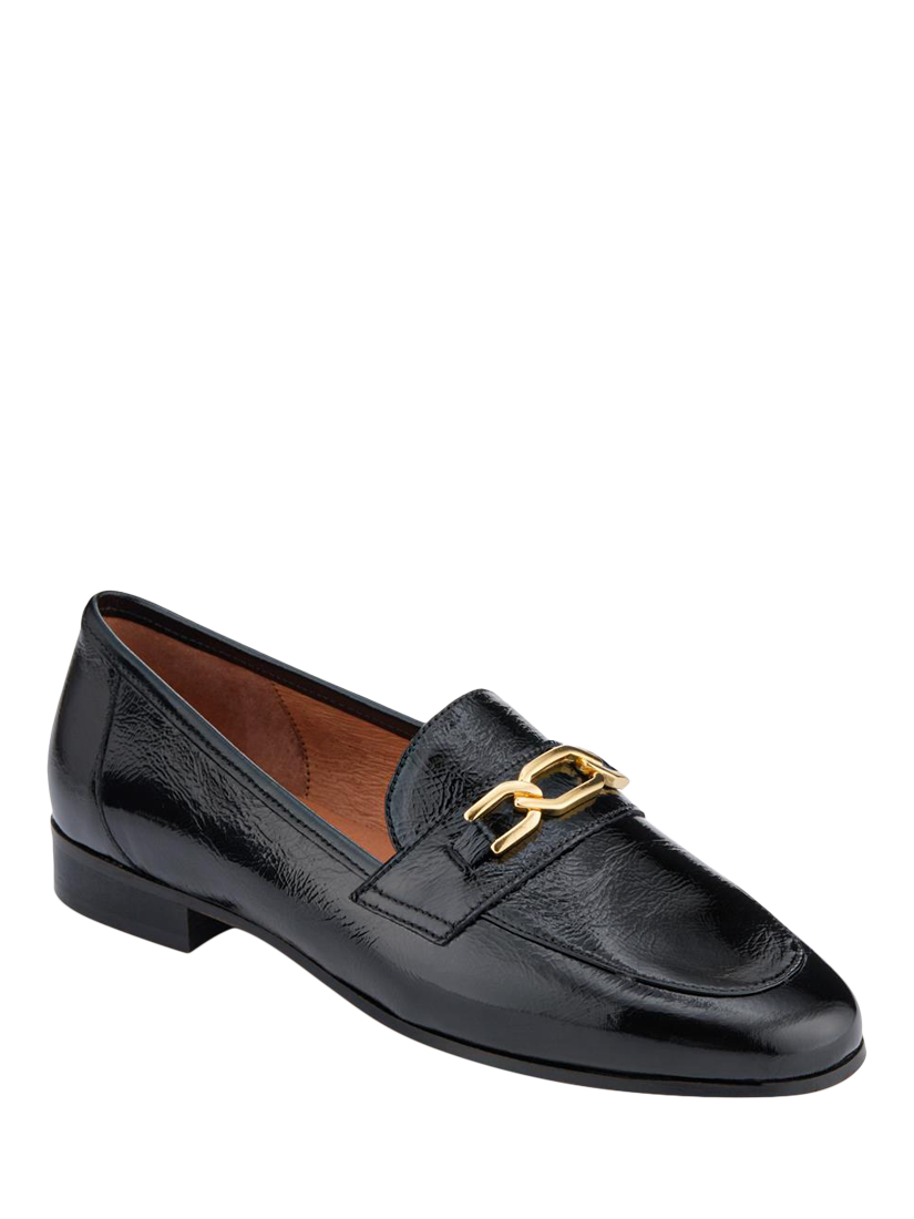 Product image 3 of 6, which shows Jones Bootmaker Tamie Smart Leather Loafers, Black Patent, 3