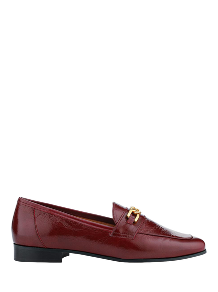 Jones Bootmaker Tamie Smart Leather Loafers, Burgundy Patent