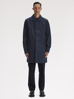 Fred Perry Cotton Bonded Overcoat, Navy, Navy