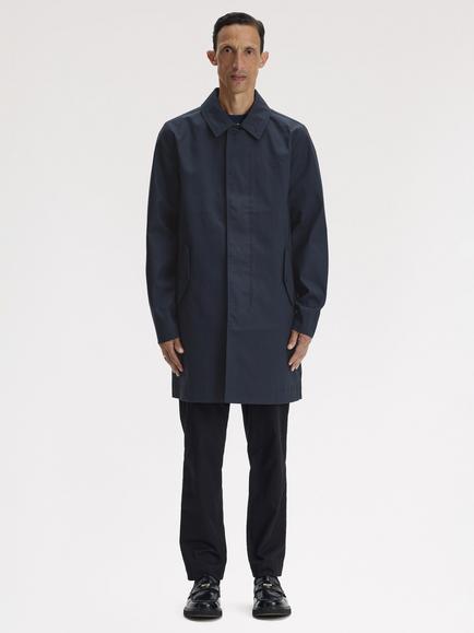 Fred Perry Cotton Bonded Overcoat, Navy, Navy