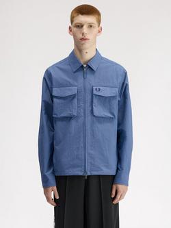 Fred Perry Large Ripstop Pocket Overshirt, Ace Blue, Ace Blue
