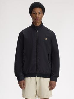 Fred Perry Twill Harrington Jacket, Black, Black