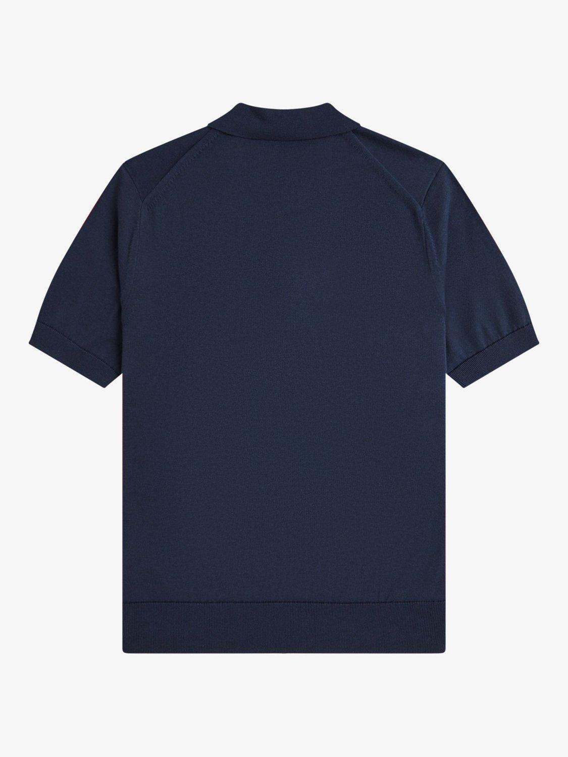 Product image 5 of 5, which shows Fred Perry Cotton Knitted Shirt, Dark Airforce, S
