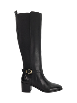 Dune London Tilbys Knee Length Leather Boots, Black