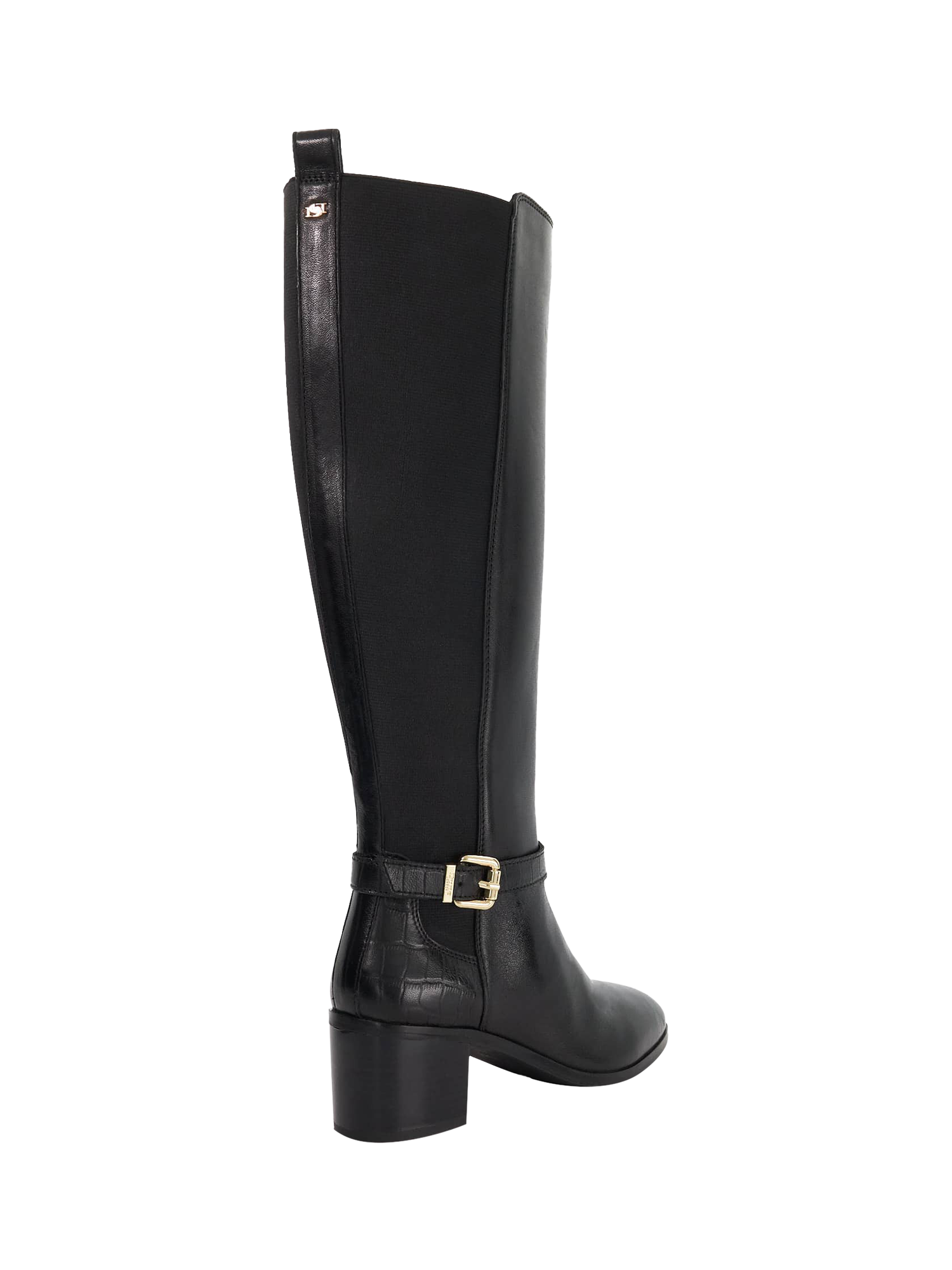 Product image 5 of 6, which shows Dune London Tilbys Knee Length Leather Boots, Black, EU36