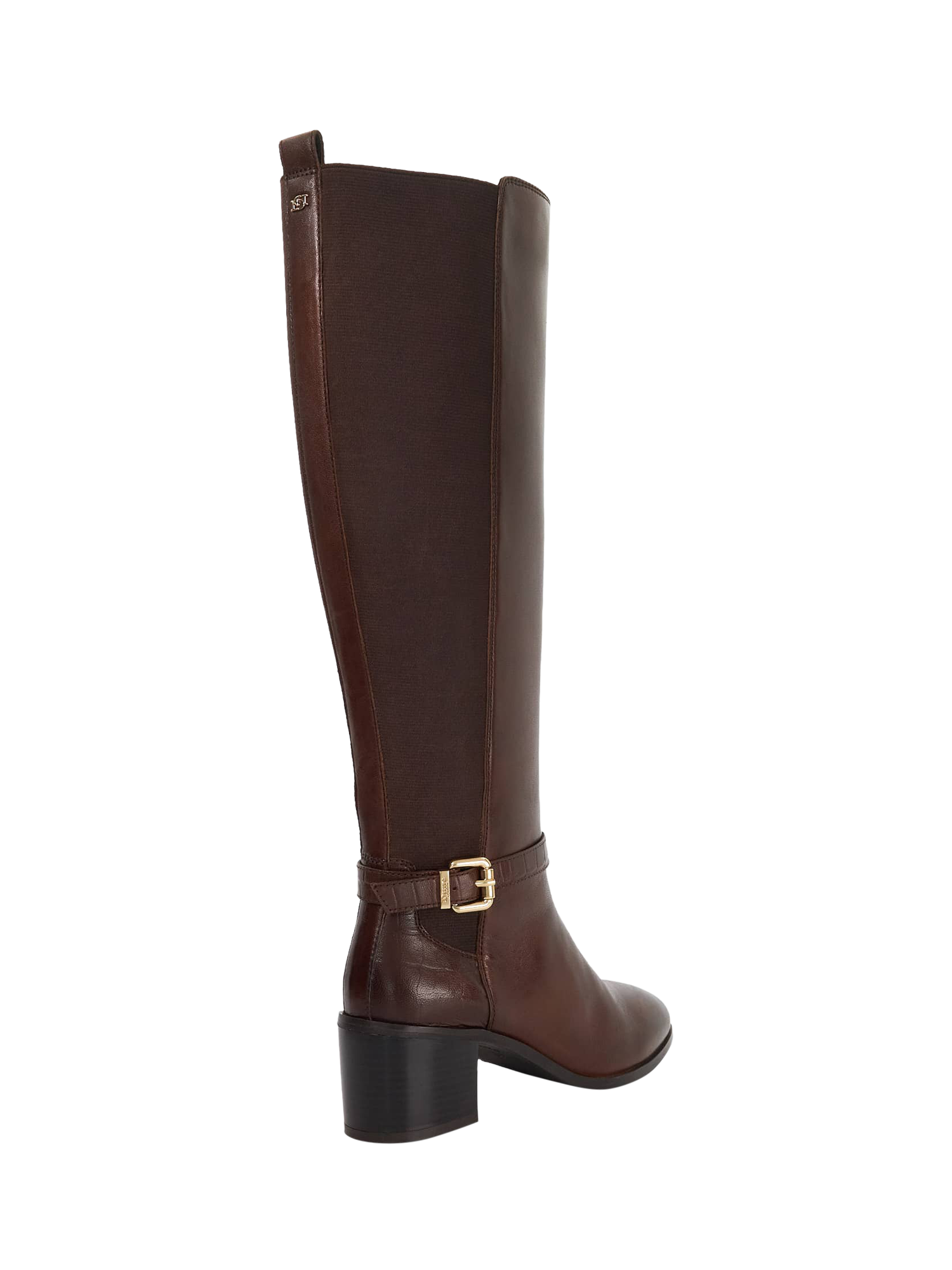 Product image 5 of 6, which shows Dune London Tilbys Knee Length Leather Boots, Brown, EU37