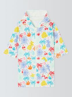 John Lewis Fruit Salad Towelling Robe, White/Multi, White Multi
