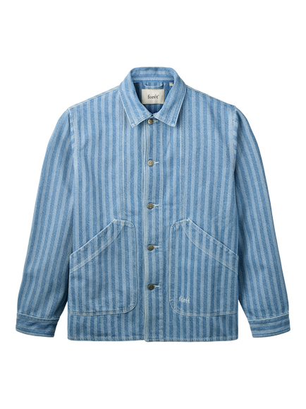 forét Berry Overshirt, Striped Denim, Striped Denim