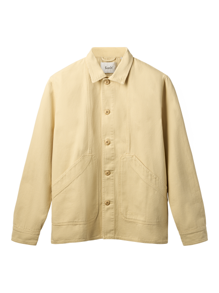 forét Cotton Canvas Overshirt, Vintage Yellow, Vintage Yellow