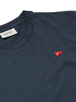 forét Patch Short Sleeve T-Shirt, White - view 2, Navy