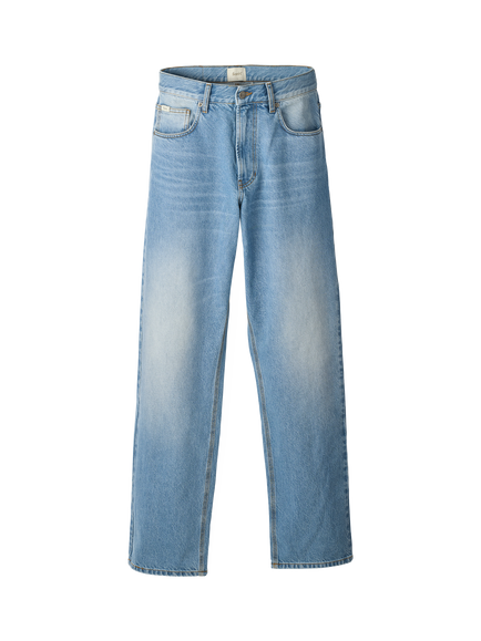 forét Heath Regular Fit Jeans, Washed Mid Blue, Washed Mid Blue