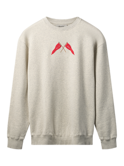forét Pennant Cotton Sweatshirt, Snow Melange, Snow Melange