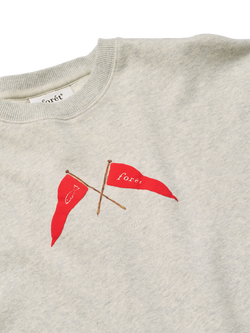 forét Pennant Cotton Sweatshirt, Snow Melange - view 2, Snow Melange