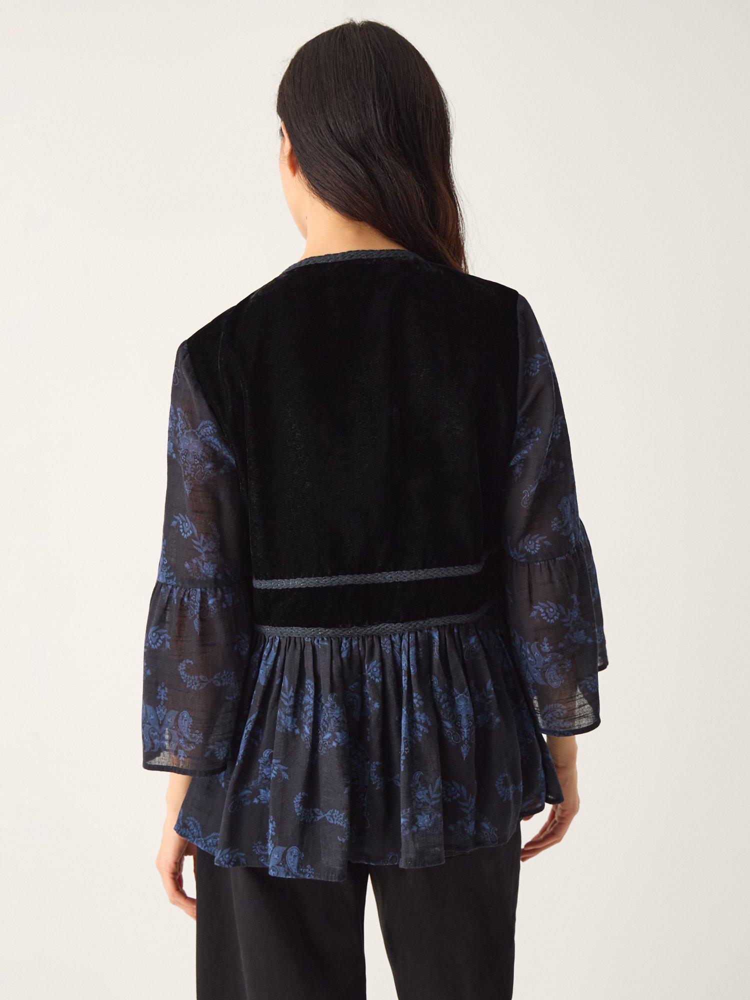 Product image 2 of 4, which shows Monsoon Kelly Embellished Jacket, Midnight, S