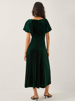 Monsoon Cynthia Floral Midi Dress - view 2, Dark Green