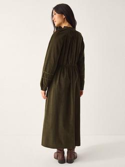 Monsoon Zola Corduroy Midi Dress, Khaki - view 2, Khaki