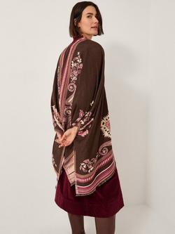 Monsoon Crissy Jacquard Floral Cardigan, Pink - view 2, Pink