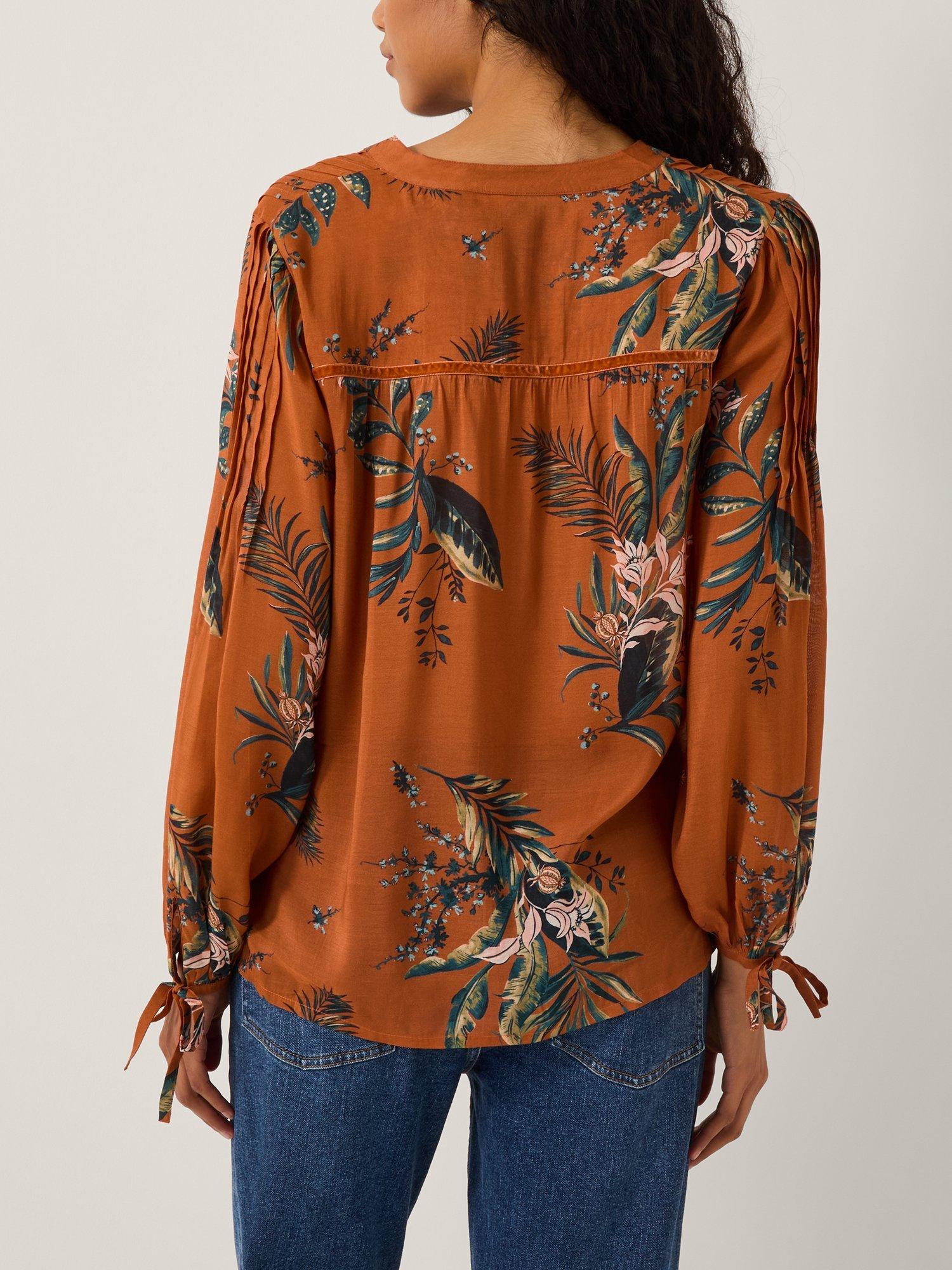 Product image 2 of 5, which shows Monsoon Georgie Botanical Top, Copper, S
