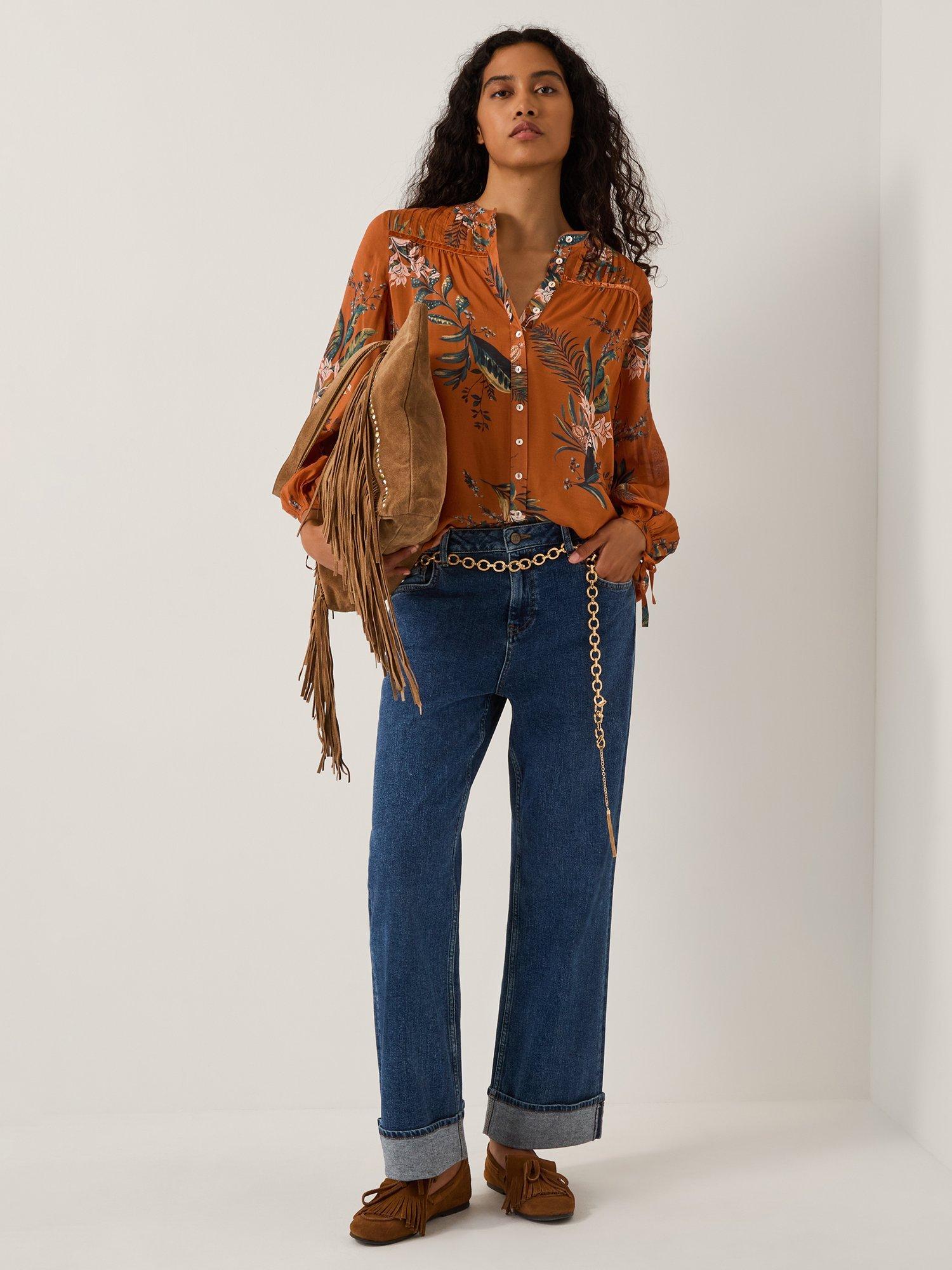 Product image 3 of 5, which shows Monsoon Georgie Botanical Top, Copper, S