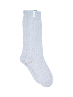 TUTTI Ribbed Bamboo Rich Socks, Breathe Grey