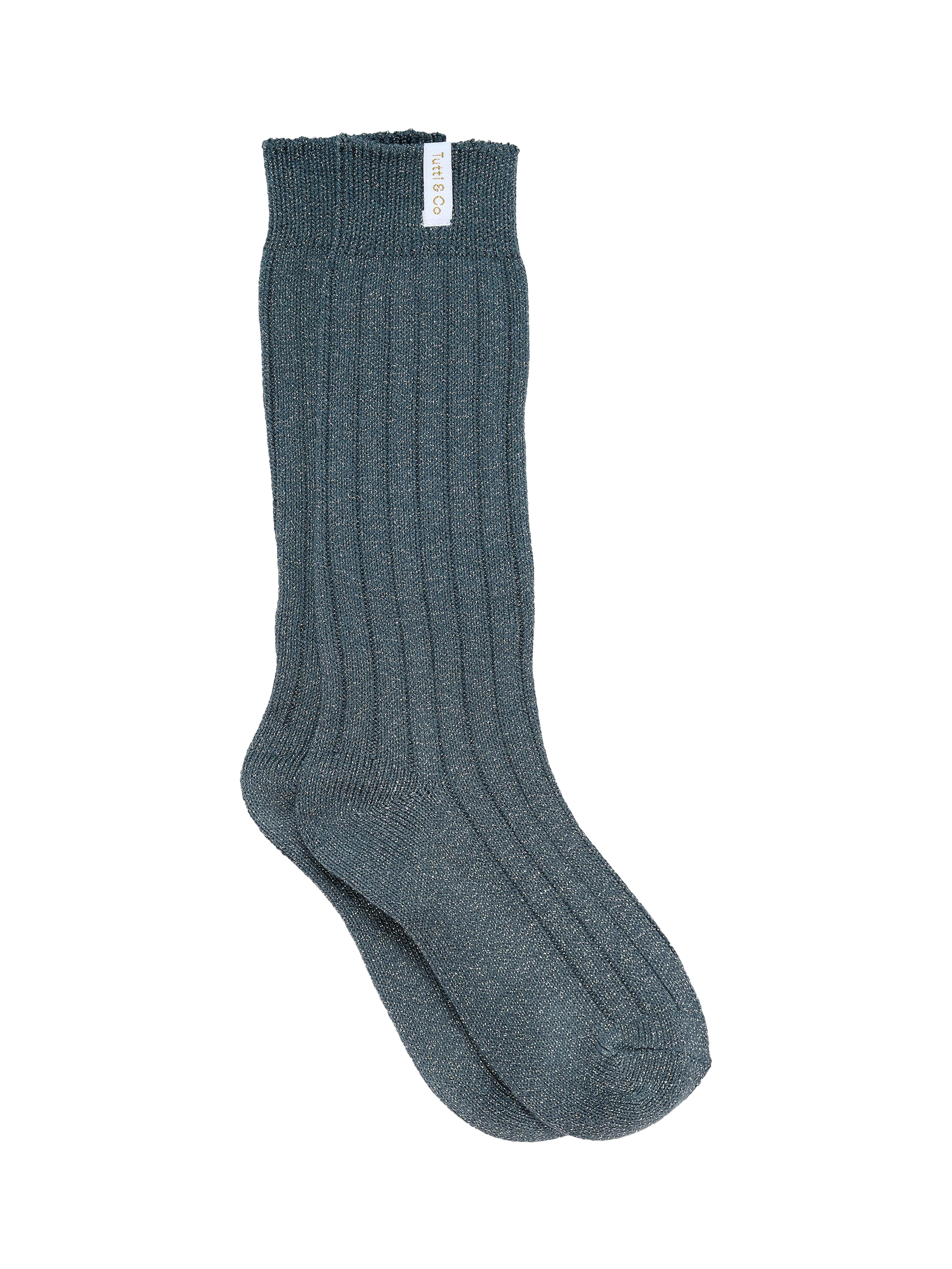 Product image 1 of 1, which shows TUTTI Ribbed Bamboo Rich Socks, Forest Green, One Size
