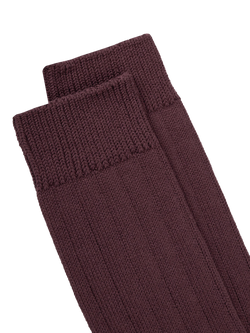 TUTTI Urban Ribbed Bamboo Rich Socks, Burgundy - view 2, Burgundy