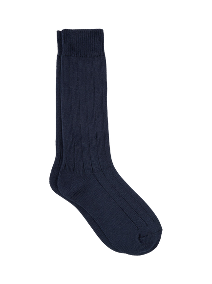 TUTTI Ribbed Bamboo Rich Socks, Cascade Navy