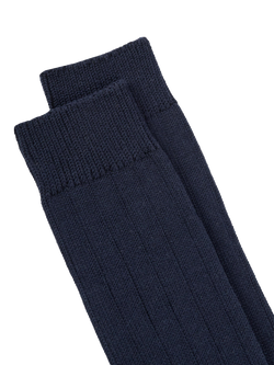 TUTTI Ribbed Bamboo Rich Socks - view 2, Cascade Navy