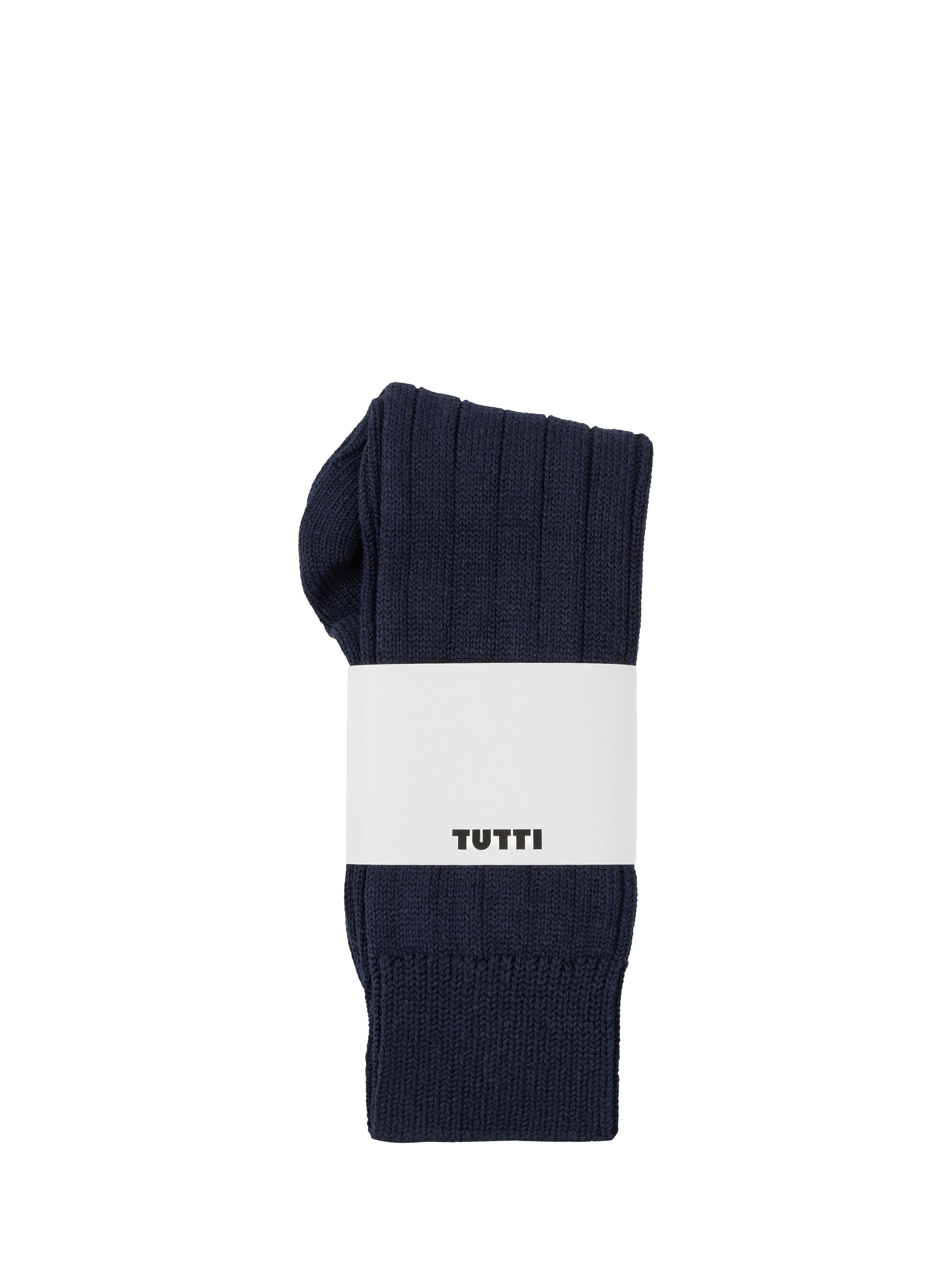 Product image 3 of 3, which shows TUTTI Ribbed Bamboo Rich Socks, Cascade Navy, One Size