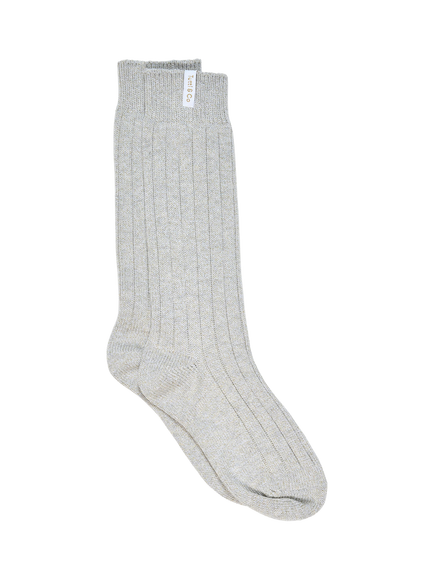 TUTTI Ribbed Bamboo Rich Socks, Fortune Beige