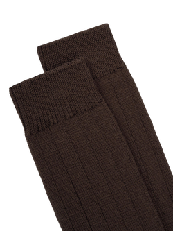 TUTTI Coast Ribbed Bamboo Rich Socks, Brown - view 2, Brown