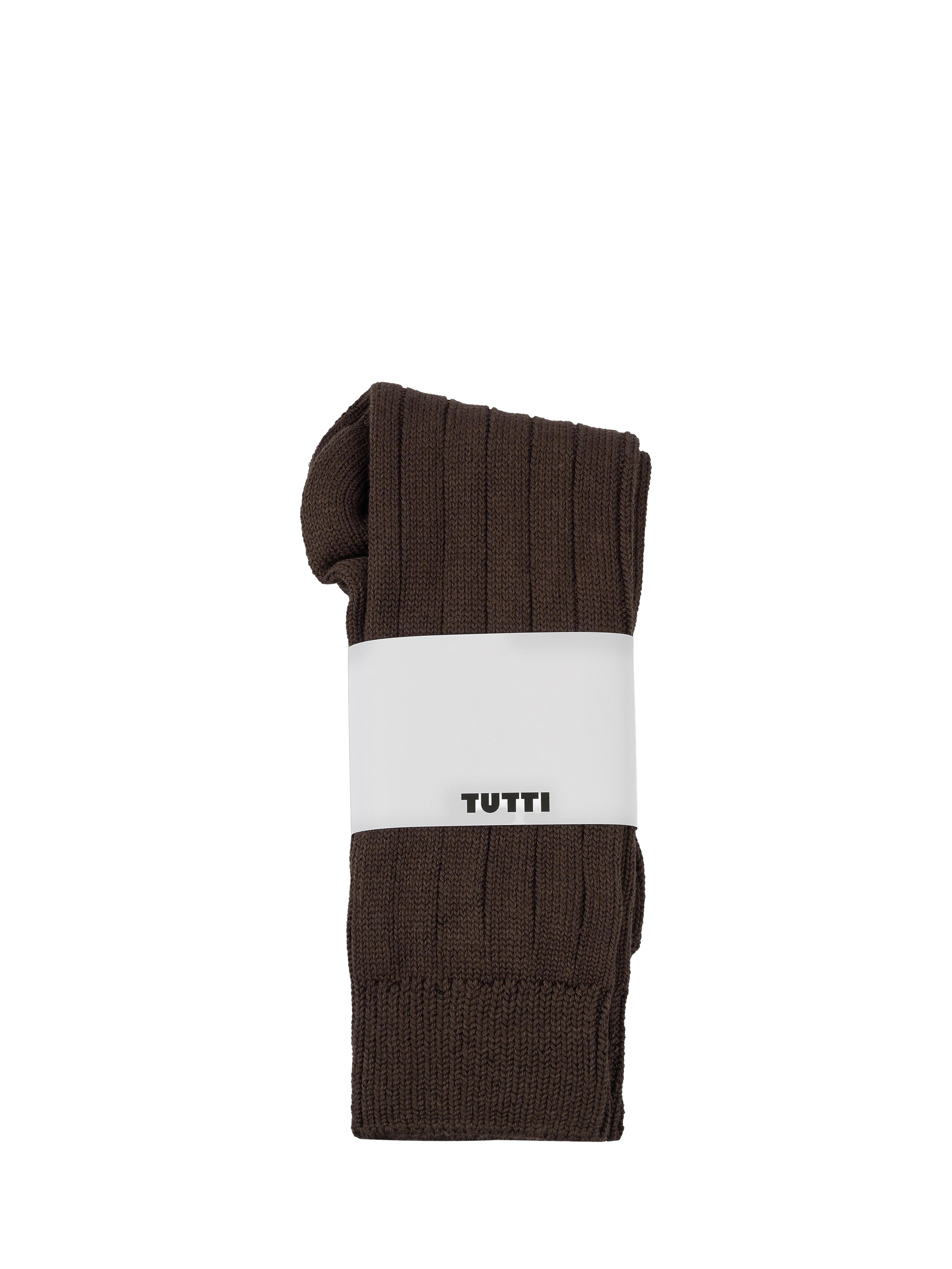 Product image 3 of 3, which shows TUTTI Coast Ribbed Bamboo Rich Socks, Brown, One Size