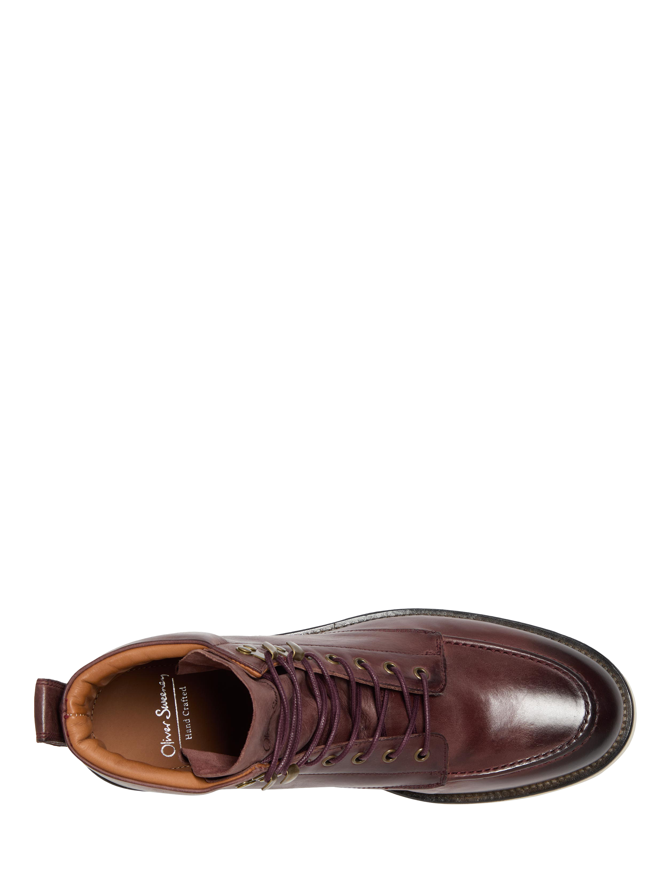 Product image 4 of 5, which shows Oliver Sweeney Bolhas Leather Work Boots, Burgundy, 7