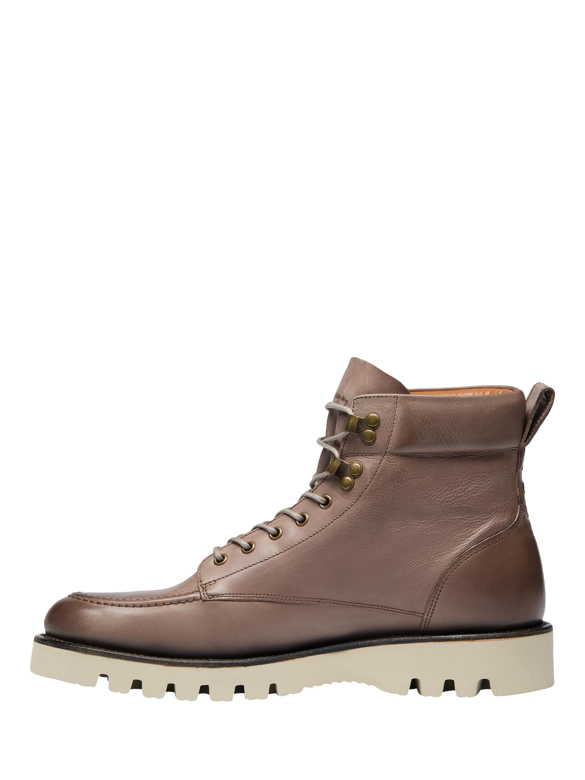 Product image 3 of 5, which shows Oliver Sweeney Bolhas Leather Work Boots, Dark Grey, 7