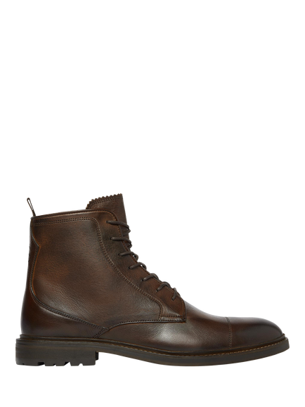 Oliver Sweeney Chaves Leather Derby Boots, Dark Brown