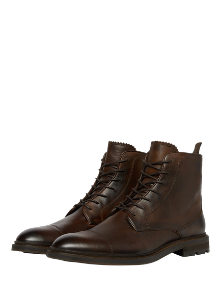 Oliver Sweeney Chaves Leather Derby Boots - view 2, Dark Brown