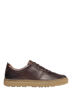 Oliver Sweeney Ermida Leather Lace-Up Trainers, Brown