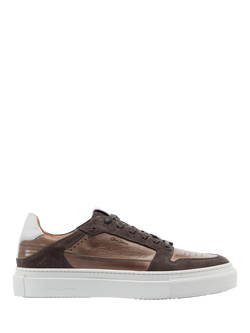 Oliver Sweeney Serta Leather & Suede Lace-Up Trainers, Grey