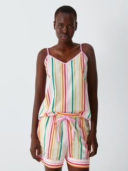 John Lewis Stripe Camisole Pyjama Top, Multi Stripe, Multi Stripe
