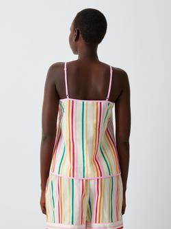 John Lewis Stripe Camisole Pyjama Top, Multi Stripe - view 2, Multi Stripe