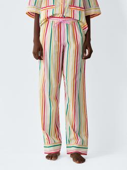 John Lewis Stripe Straight Pyjama Bottoms, Multi Stripe, Multi Stripe