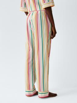 John Lewis Stripe Straight Pyjama Bottoms, Multi Stripe - view 2, Multi Stripe