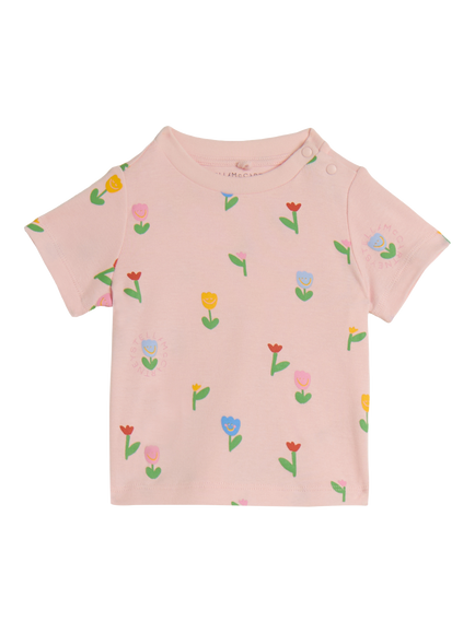 Stella McCartney Baby Cotton Floral T-Shirt, Rosa/Multi, Rosa/Multi