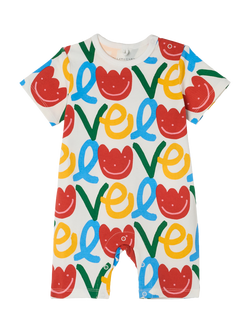 Stella McCartney Baby Love Romper, Ivory/Multi, Ivory/Multi