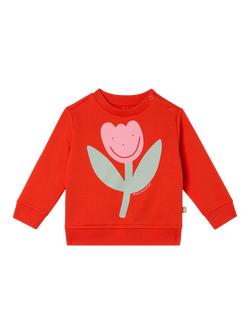Stella McCartney Baby Cotton Tulip Print Sweatshirt, Red, Red