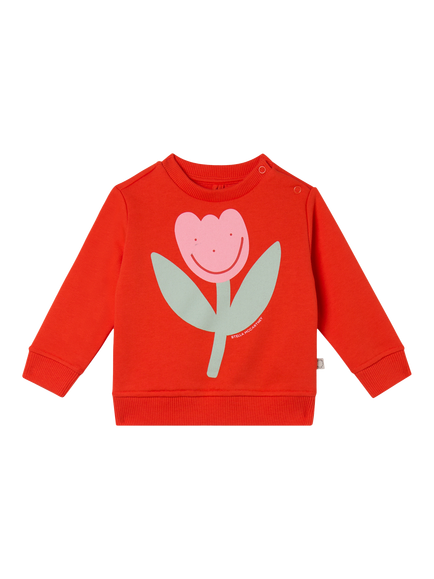 Stella McCartney Baby Cotton Tulip Print Sweatshirt, Red, Red