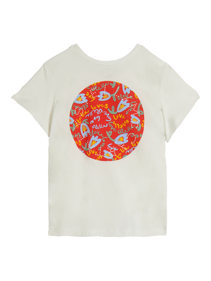 Stella McCartney Kids' Cotton Circle Graphic T-Shirt, Ivory, Ivory
